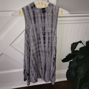 Gray tie dye dress
